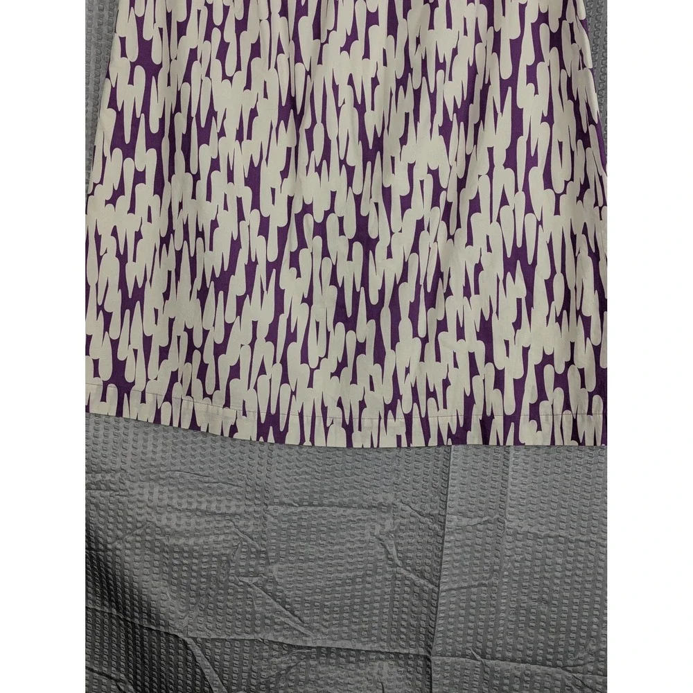 Boden Womens 4R‎ Purple White Abstract Print A-Line Skirt Side Zip Lined